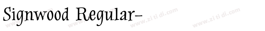 Signwood Regular字体转换